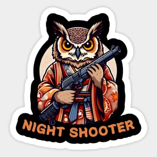 Shooting owl Sticker